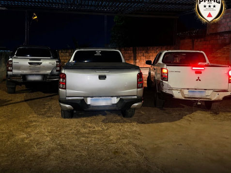 Em Brumadinho, bandido não se cria: PM prende dupla e devolve caminhonetes em menos de 24 horas