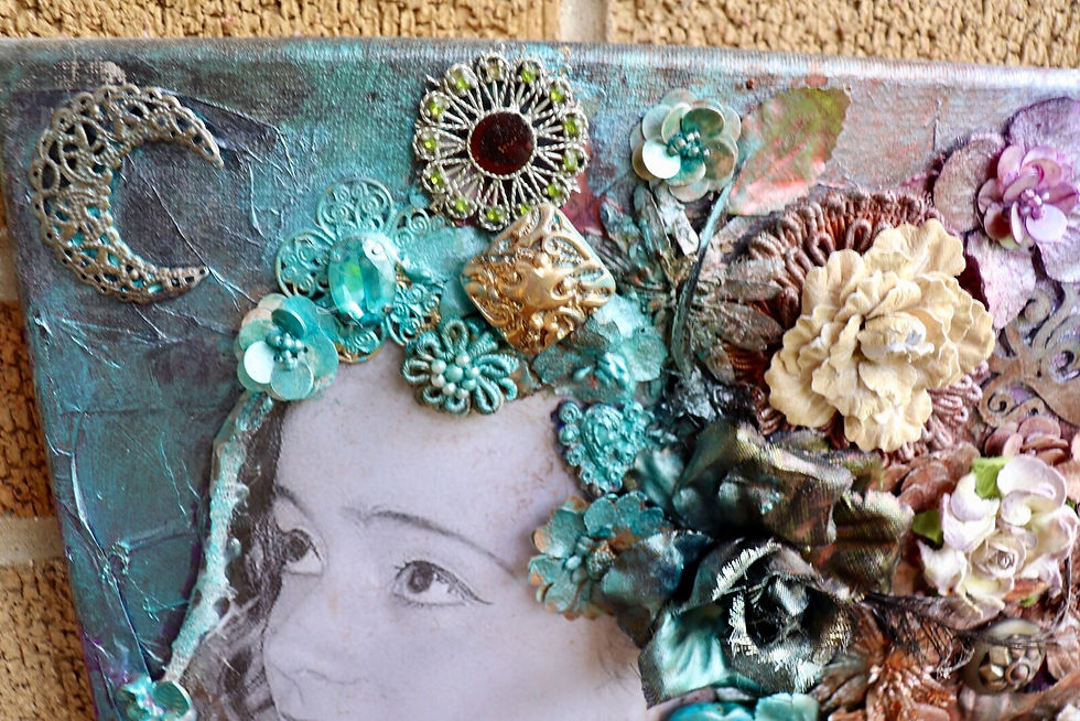 Mixed Media Self Portrait - Saggart