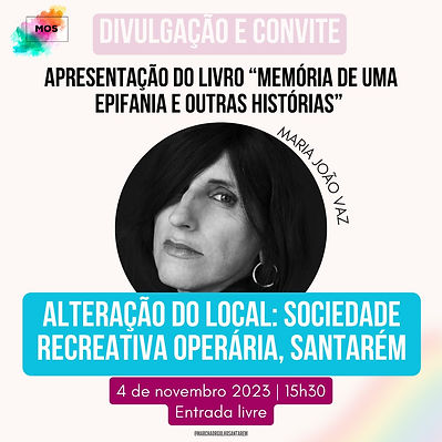 Imagem do evento da apresentação do livro de Maria João Vaz