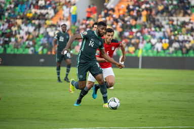 Kelechi Iheanacho at full speed against Egypt at AFCON 2022
