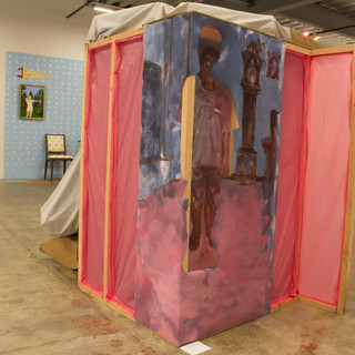 Daydreaming in the Projects (Back), 2018
60”x48”x60”
Acrylic on canvas, cardboard, fabric, plastic and wood