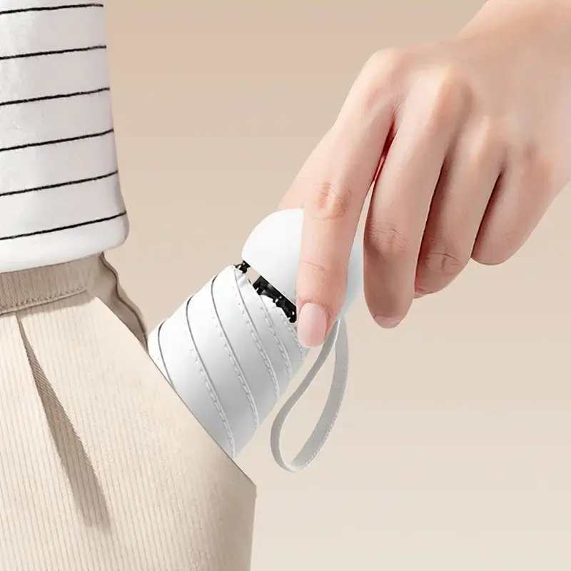 Thumbnail: Compact Travel Mini Umbrella Uv Protection Capsule Umbrella 5 Fold Ultra Lightwe