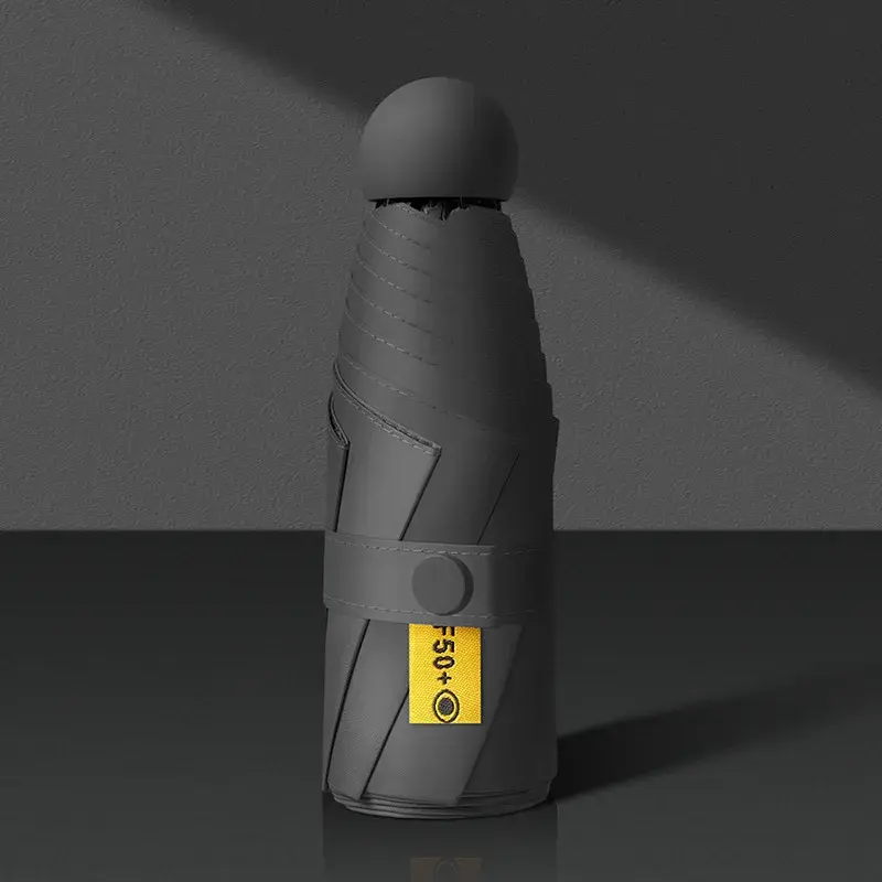 Thumbnail: Compact Travel Mini Umbrella Uv Protection Capsule Umbrella 5 Fold Ultra Lightwe