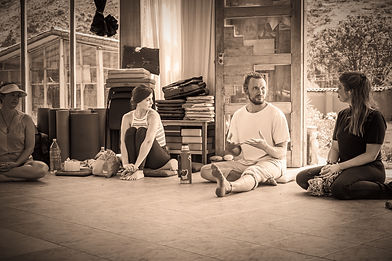 Frank Guenther facilitating a group constellation session, representing his integrative therapeutic approach.