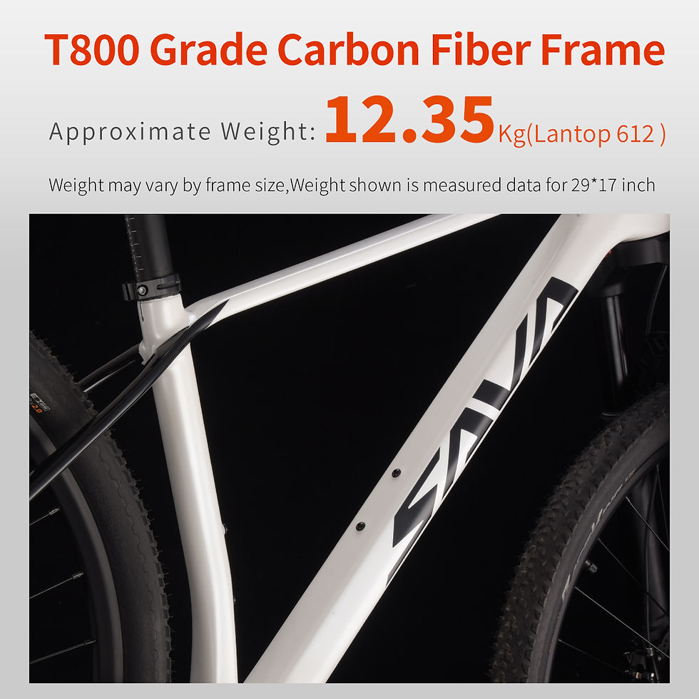 Thumbnail: SAVA New Lantop 612 Carbon Fiber Mountain Bike, MTB Adult Bikes Mountain with SH
