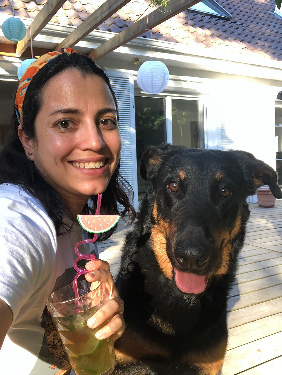 Ramon et moi fêtant le début de l'été