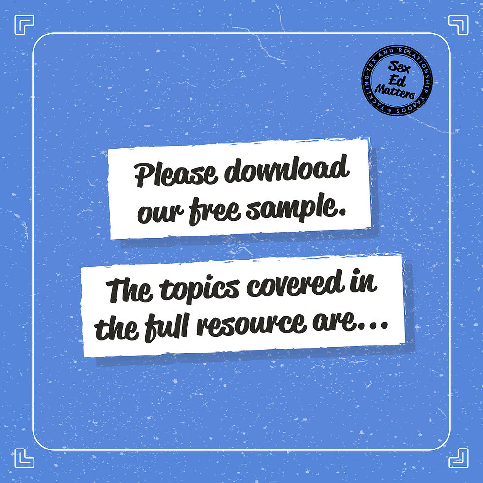 Thumbnail: 'Gender and Sexuality Matters' online pack