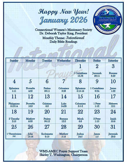 january prayer calendar