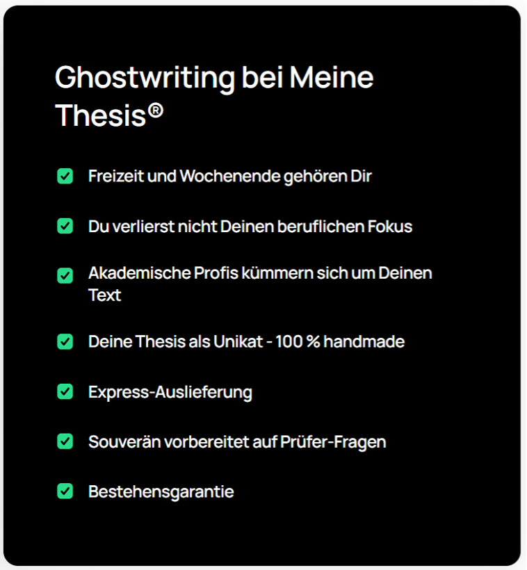 Ghostwriting bei Meine Thesis