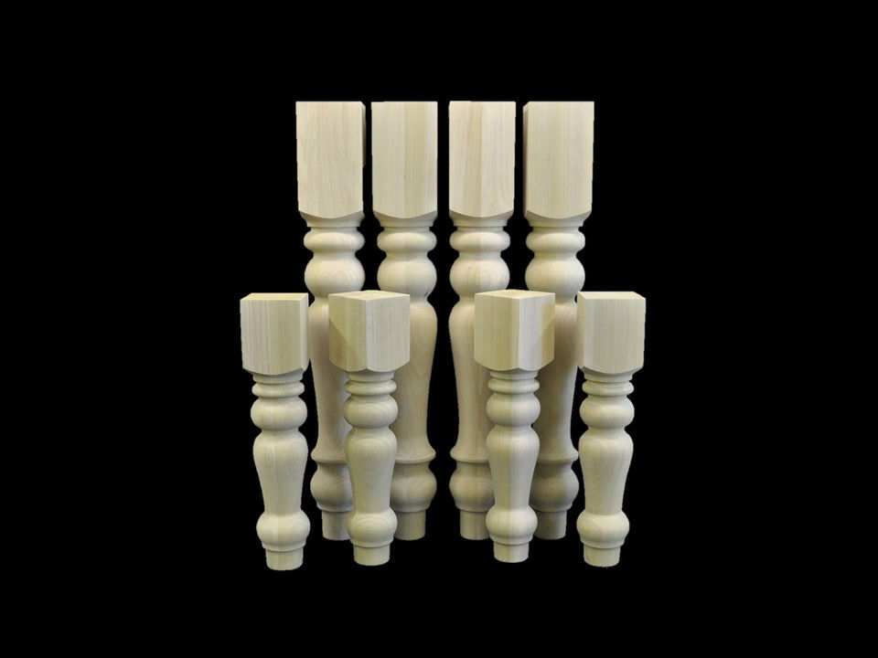 Thumbnail: Chunky Bench legs 3.5x3.5x17"  Poplar