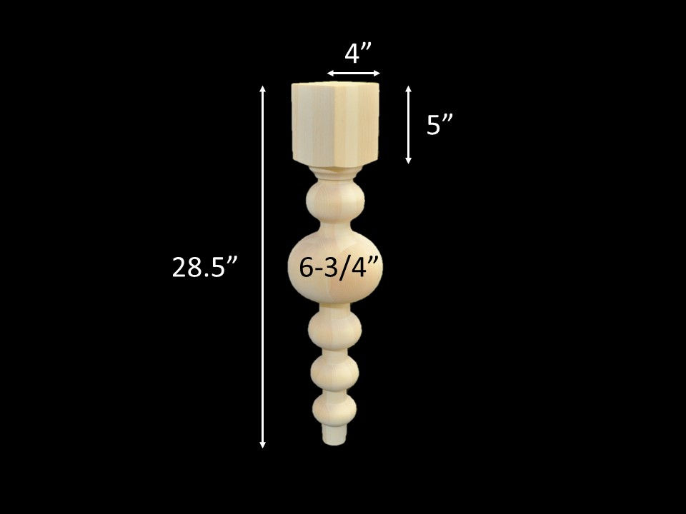 Thumbnail: Oversized Pine Dining Table Legs (set of 4 legs)