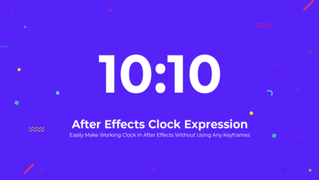 After Effects Clock Script - How To Make Clock In Adobe After Effects