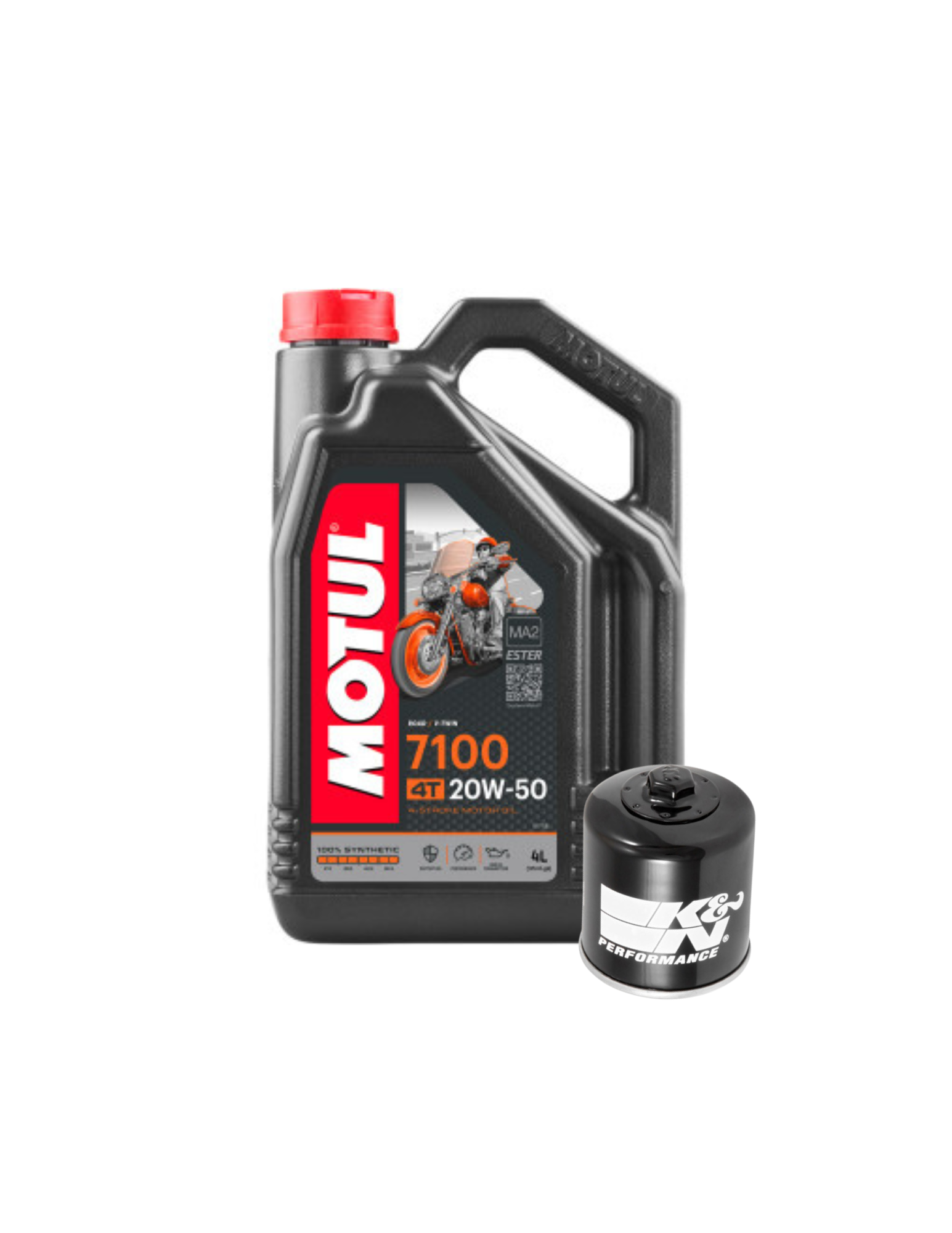 *OIL CHANGE KIT* Motul 7100 4T Synthetic Oil - 20W-50 - 4L, Oil Filter