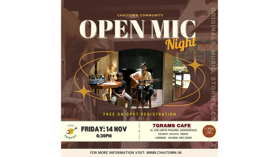 Open Mic - 7Grams: FRIDAY 14th NOVEMBER, 2025