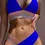 Thumbnail: Scallop Patchwork Plunge Swimwear Bikinis Set