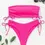 Thumbnail: Split Bandeau Bikini Sexy Swimsuit Multicolor Swimwear