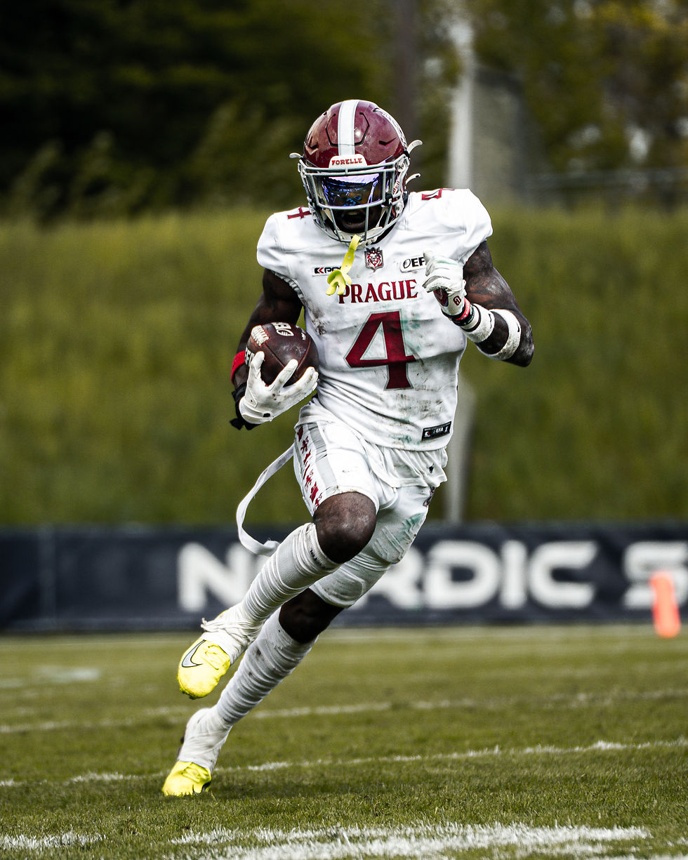 Ken Hike Jr from the Prague Lions vs Nordic Storm
