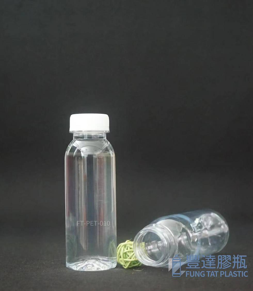 高品質透明清澈的食品級PET塑料瓶，展示產品原始色澤。