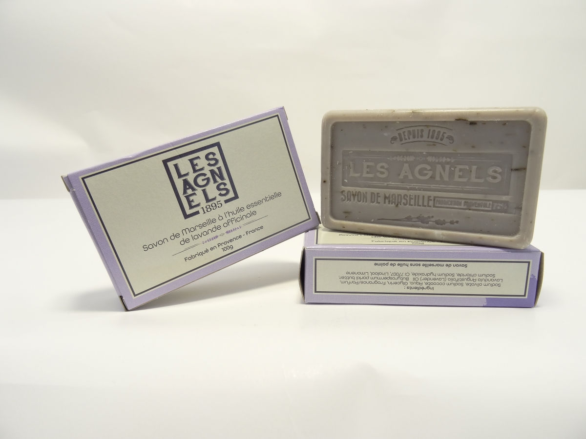 LA3/Les Agnels系列:  100g高地薰衣草花穗馬賽皂肥皂