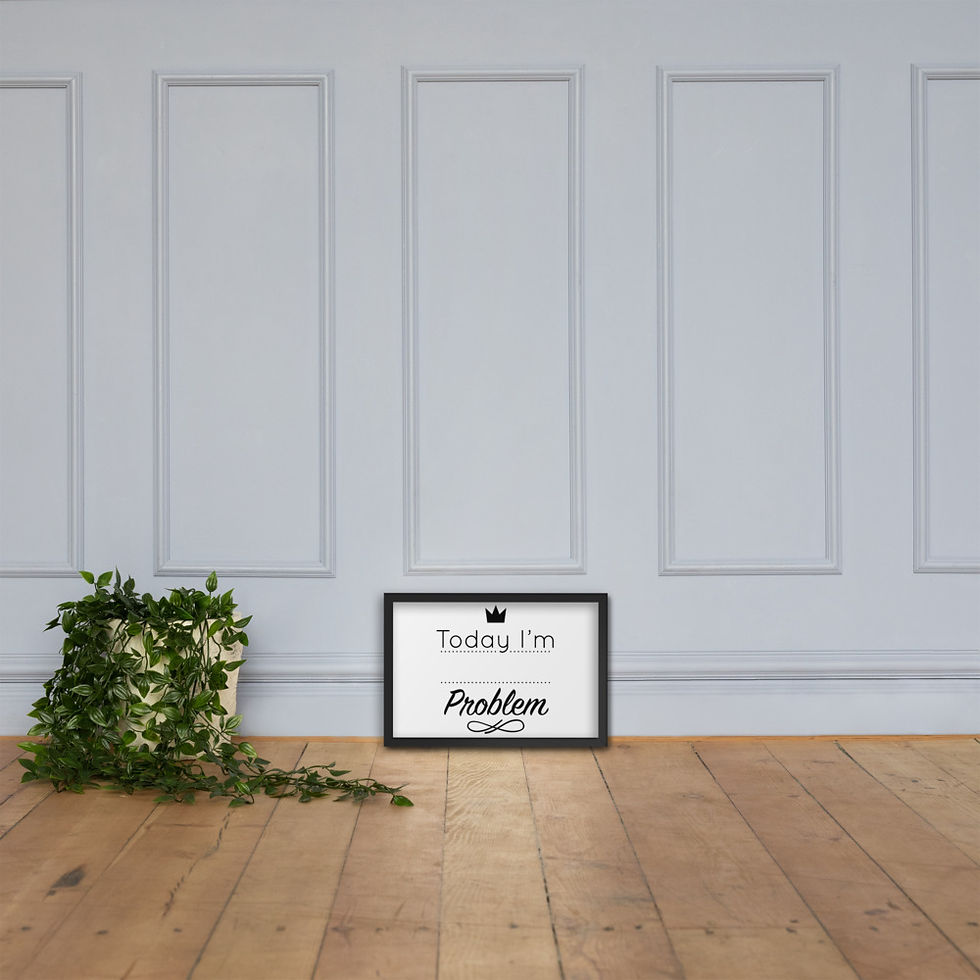 Thumbnail: Today I'm ____ ProblemFramed poster