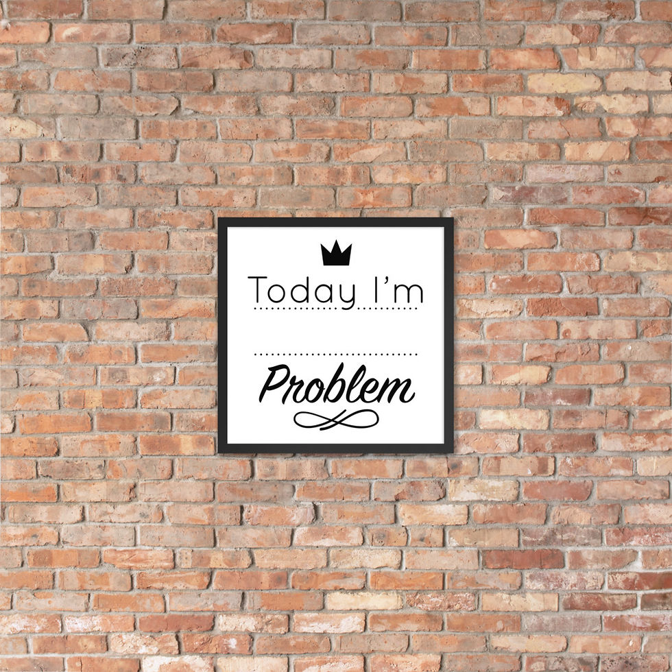 Thumbnail: Today I'm ____ ProblemFramed poster