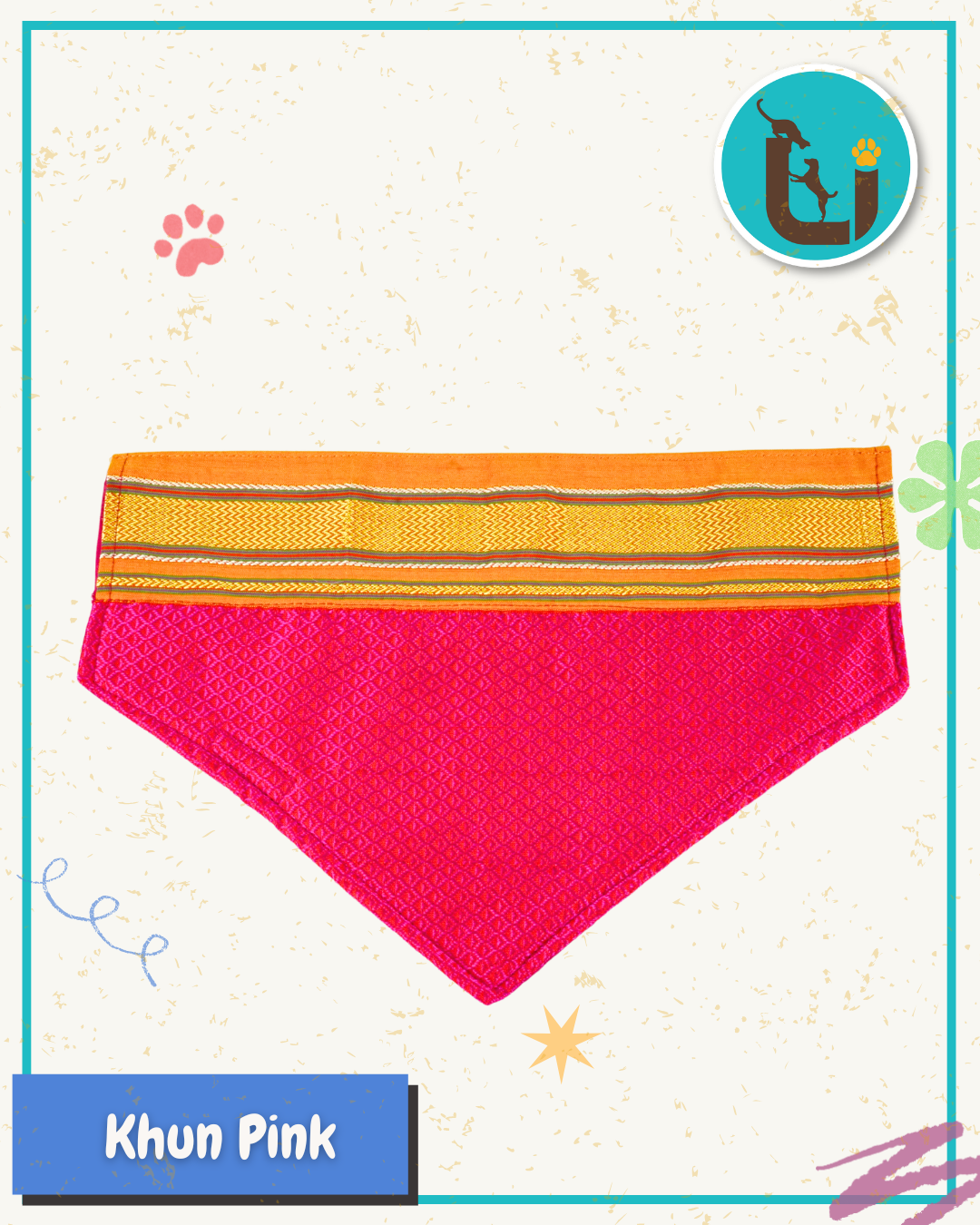 Pink Khun Pet Bandana