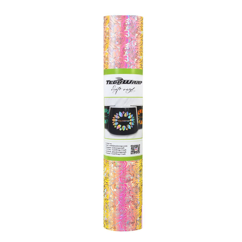 peach yellow rose holographic patterned teckwrap self adhesive