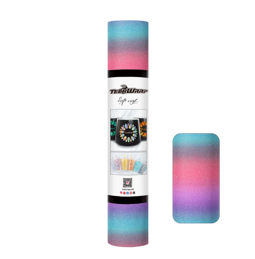 Pink Cyan Rainbow Stripes teckwrap self adhesive