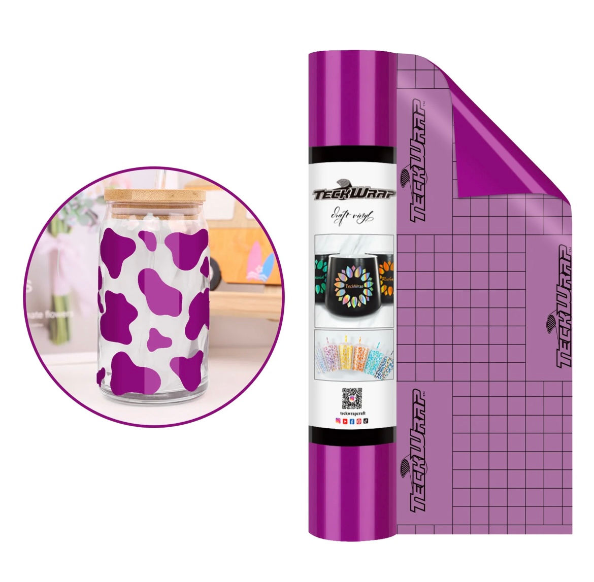 Red Violet Gloss Economical Teckwrap Self Adhesive Viny