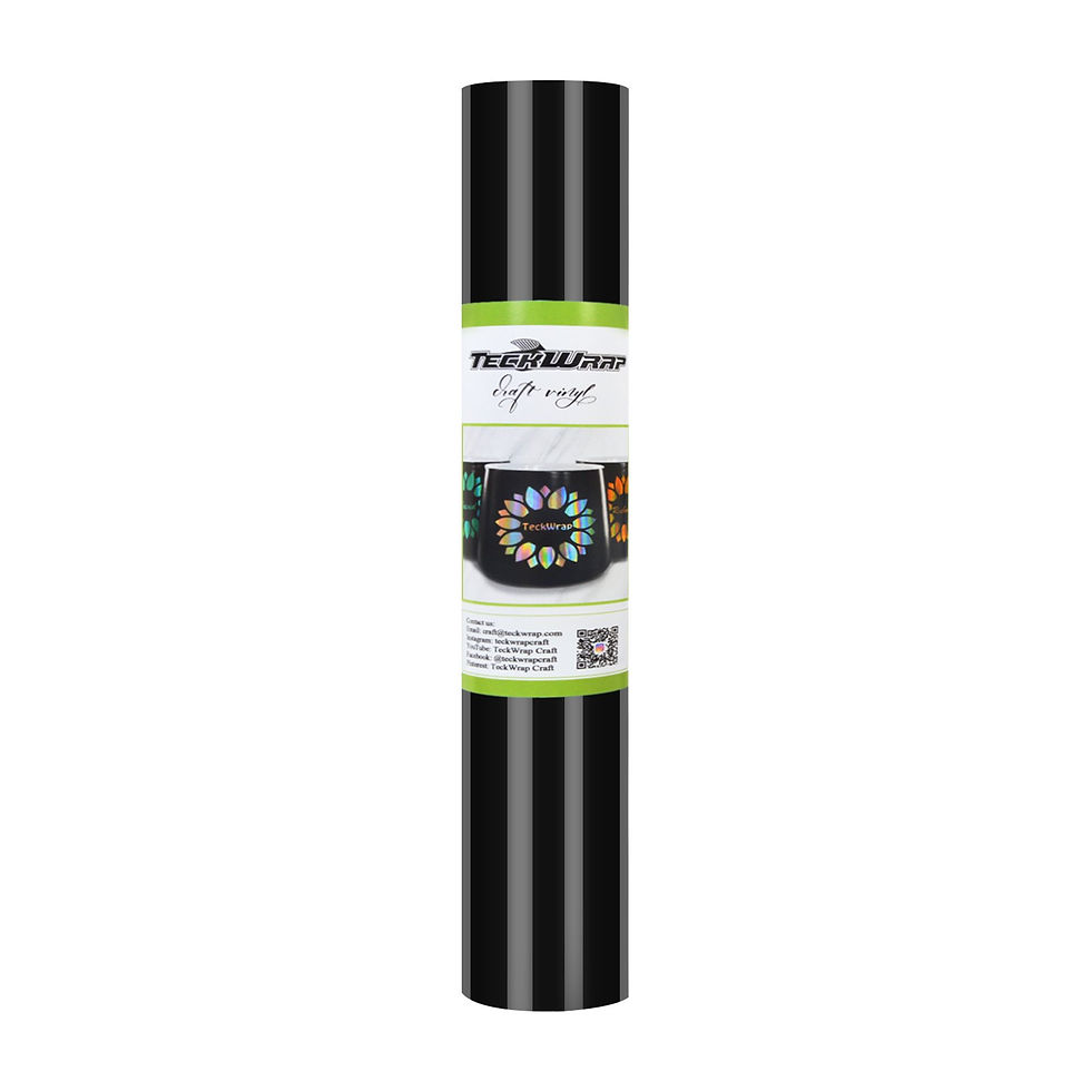 Ink Black 001 Gloss Teckwrap Self Adhesive Vinyl