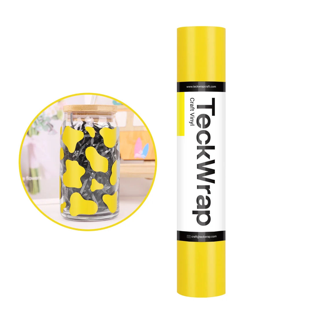 Matt Yellow Economical Teckwrap Self Adhesive Vinyl