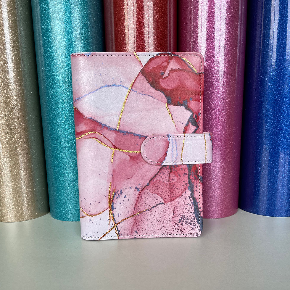 Red Bright Marble A6 Budget Binder/Planner