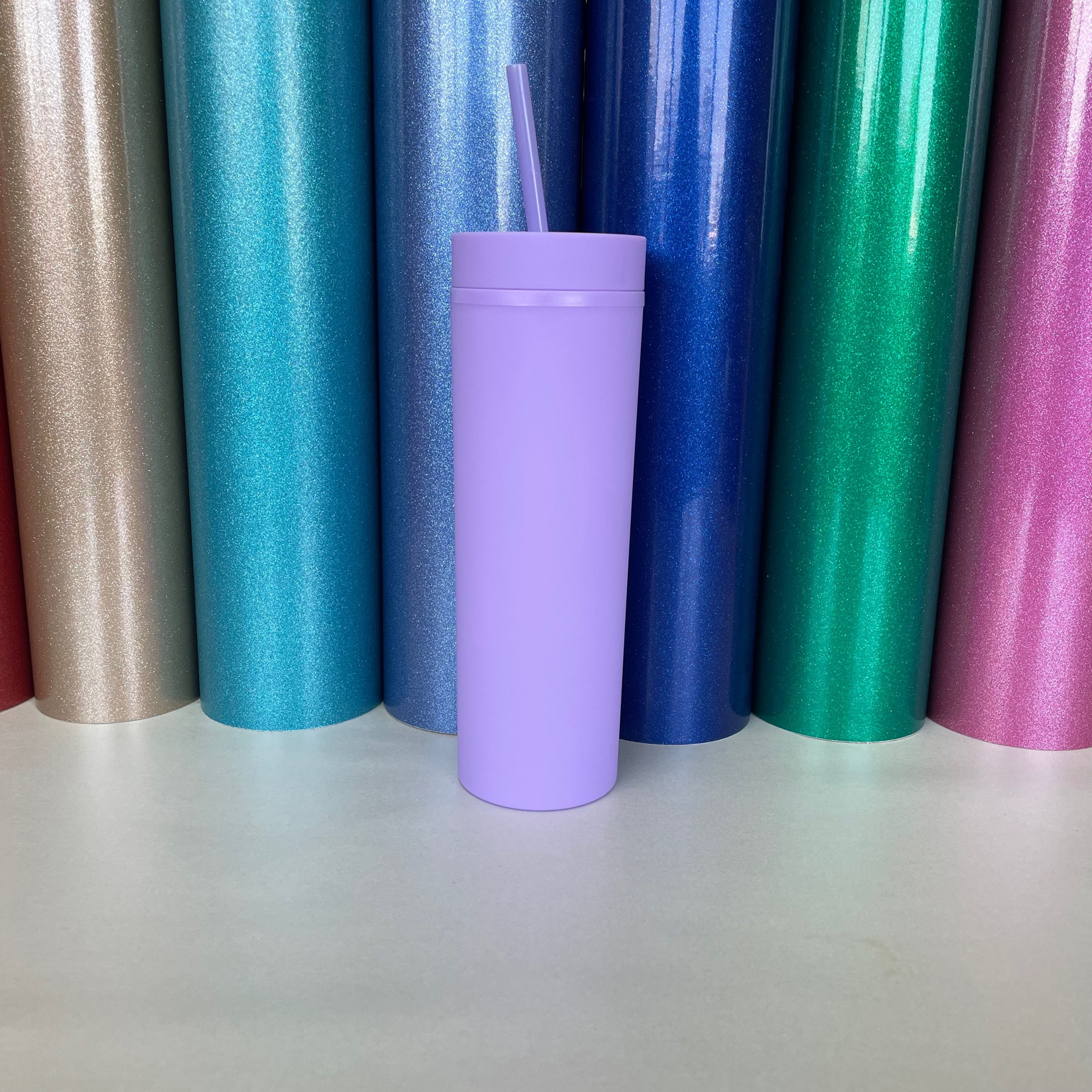 Lavender skinny matt tumbler - 16oz