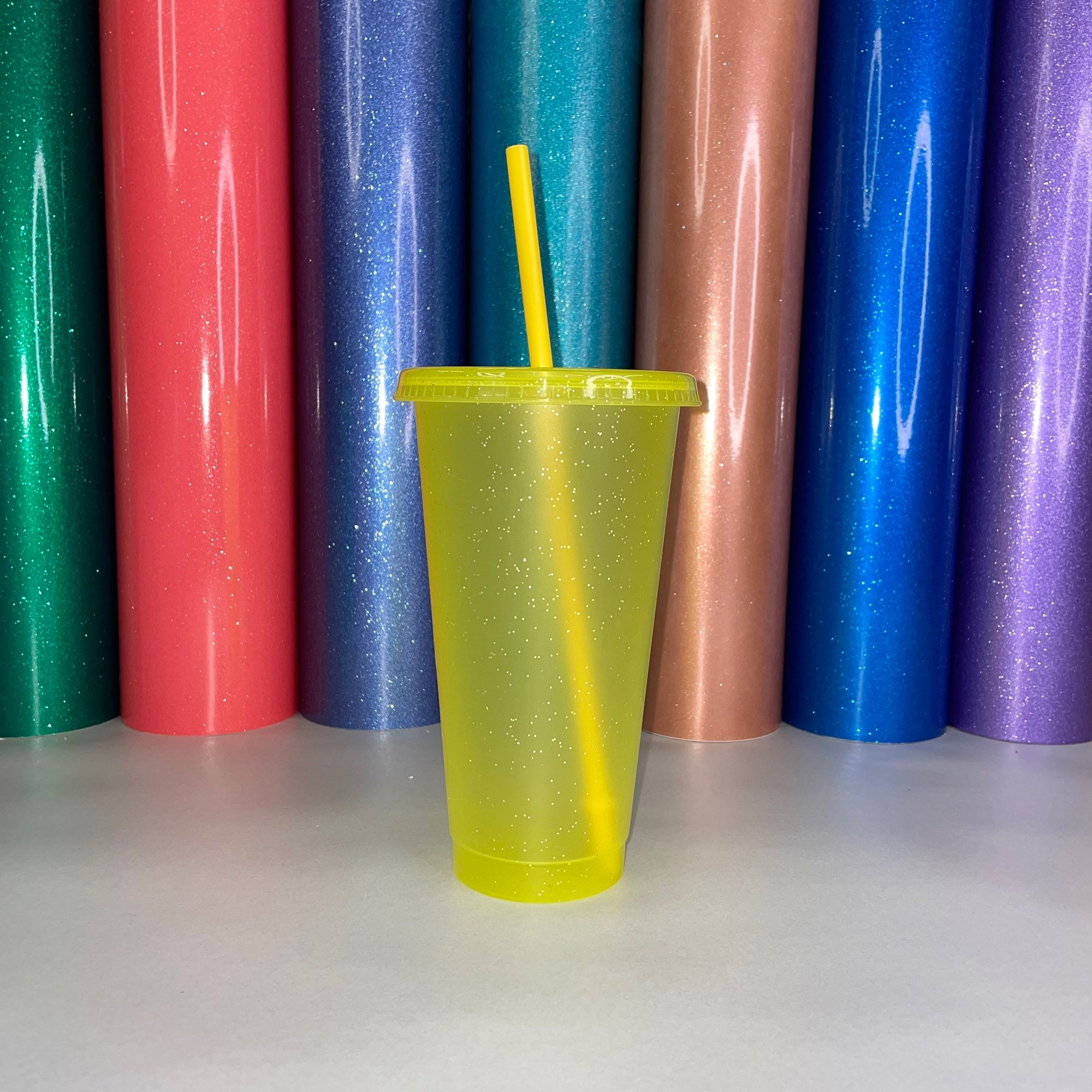 Sunflower Glitter Cold Cup - 24oz