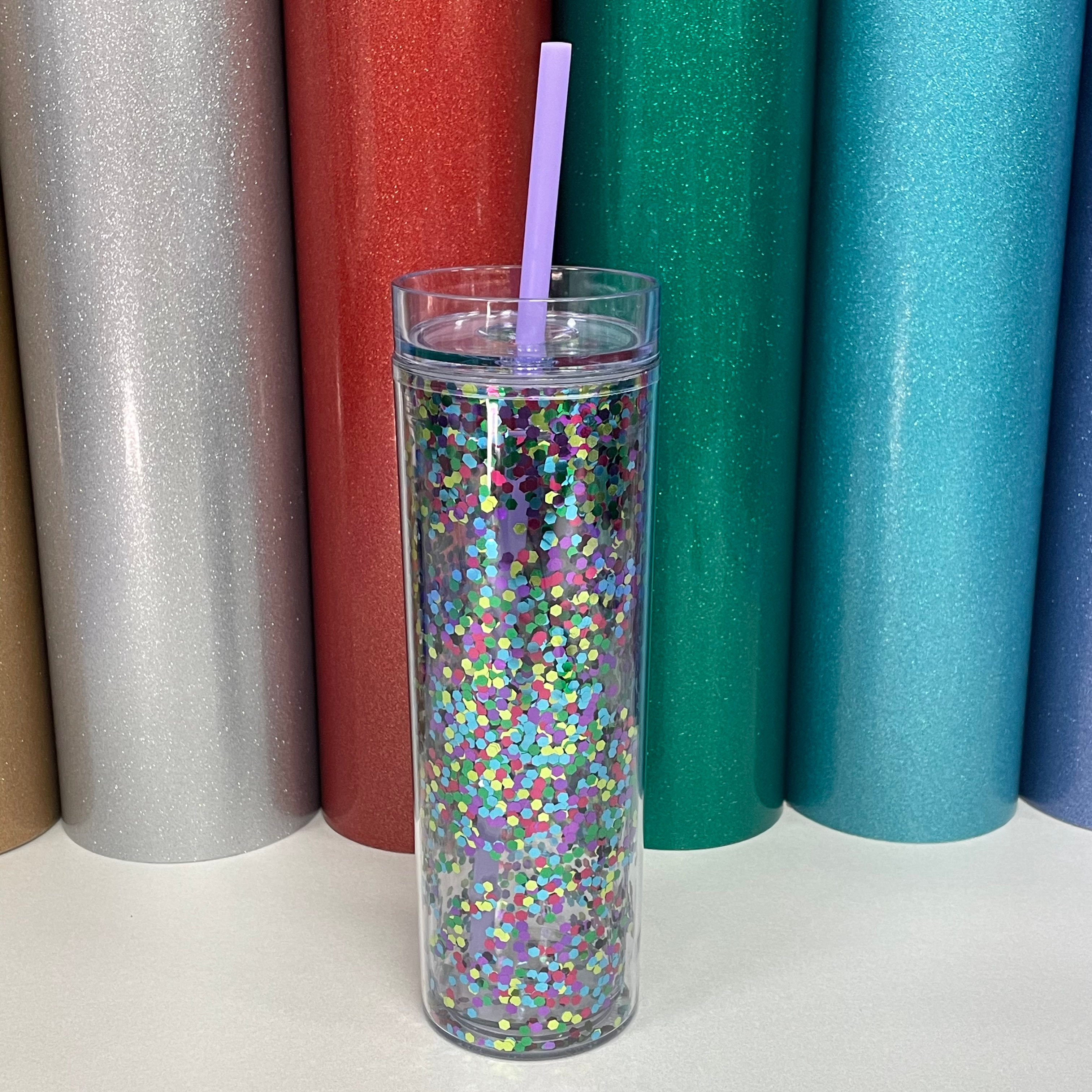 Fantasy Sequin skinny tumbler - 16oz
