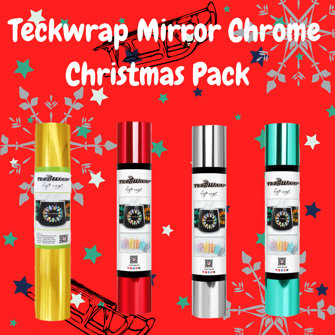 Christmas Teckwrap chrome Self Adhesive Pack
