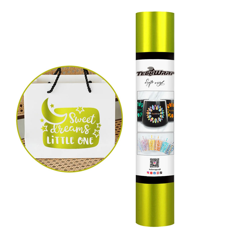 Lime Green Satin Metallic Teckwrap Self Adhesive Vinyl