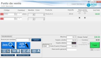 Registrar pagos con tarjeta, vales, cupones