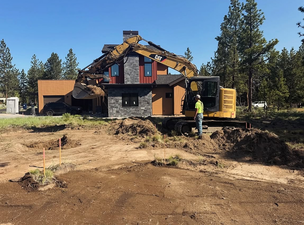 Image of excavation at Bend, OR for a residence b y biba studio