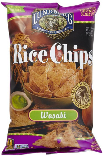 Lundberg Family farms chip Rice wasabi 6oz (073416035379)
