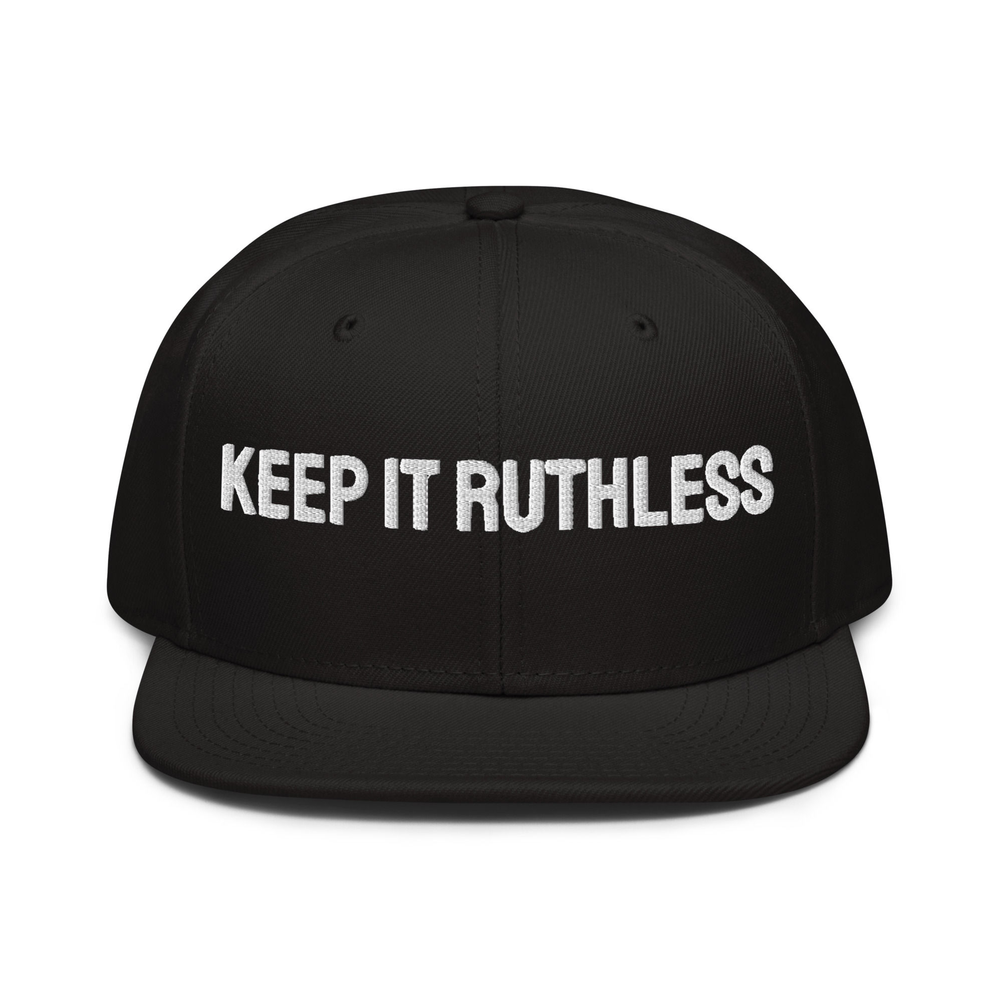 Ruthless Snapback | White on Black