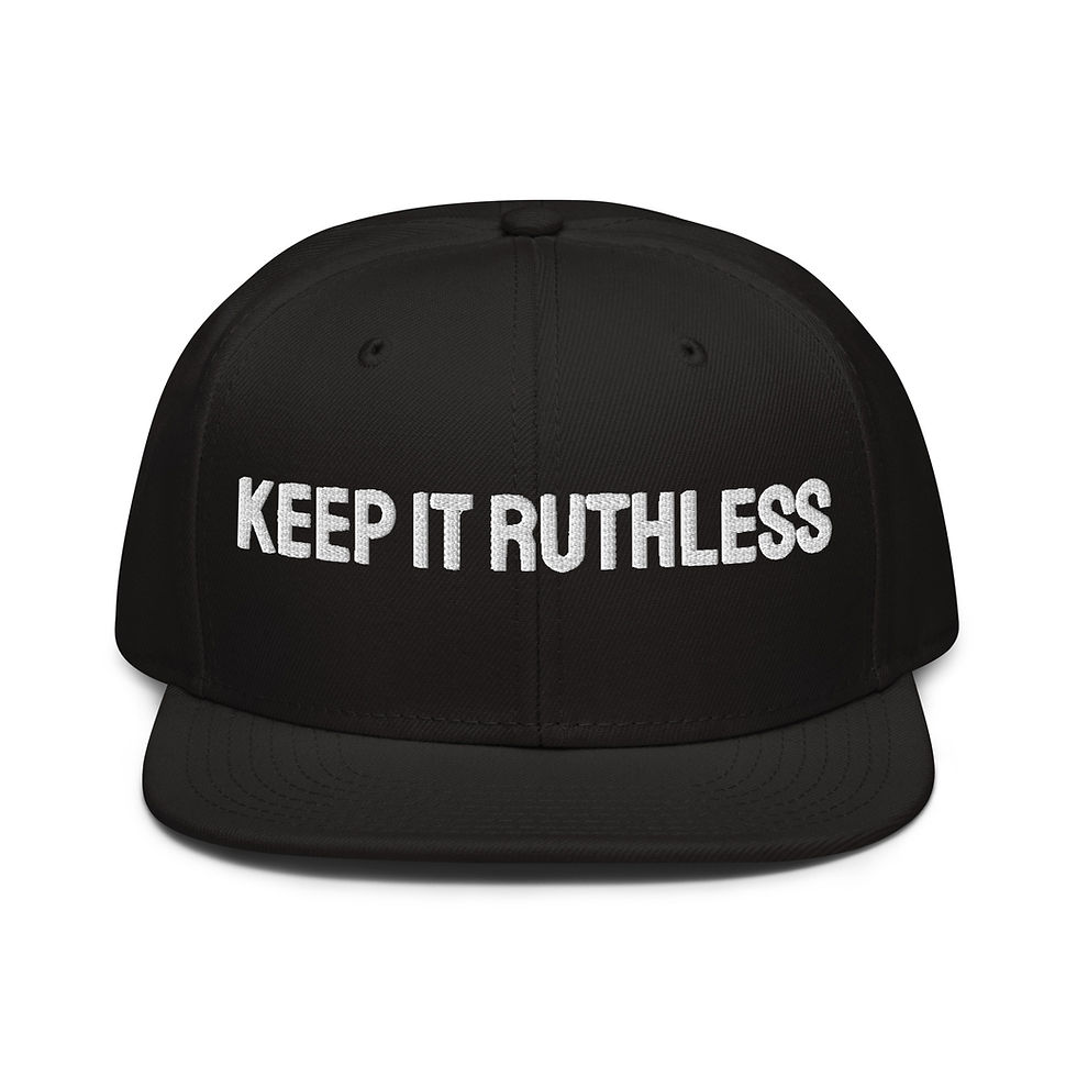 Thumbnail: Ruthless Snapback | White on Black