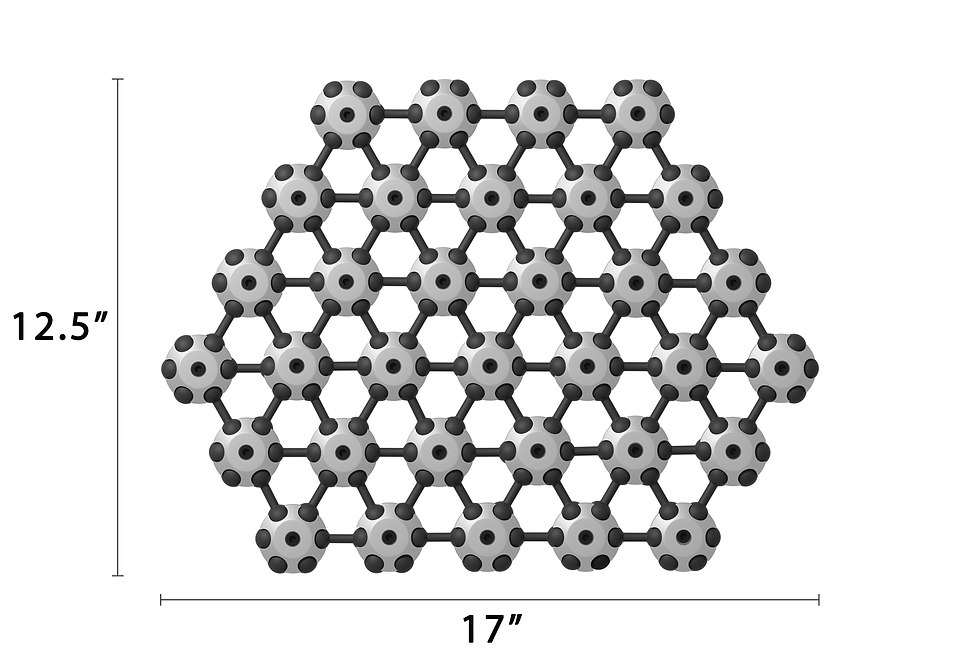 Free Form Back Measurements 12.5 inches height, and 17 inches width