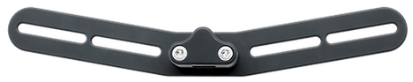 A Straparatus which is a wing shaped bar with slots for straps facing up