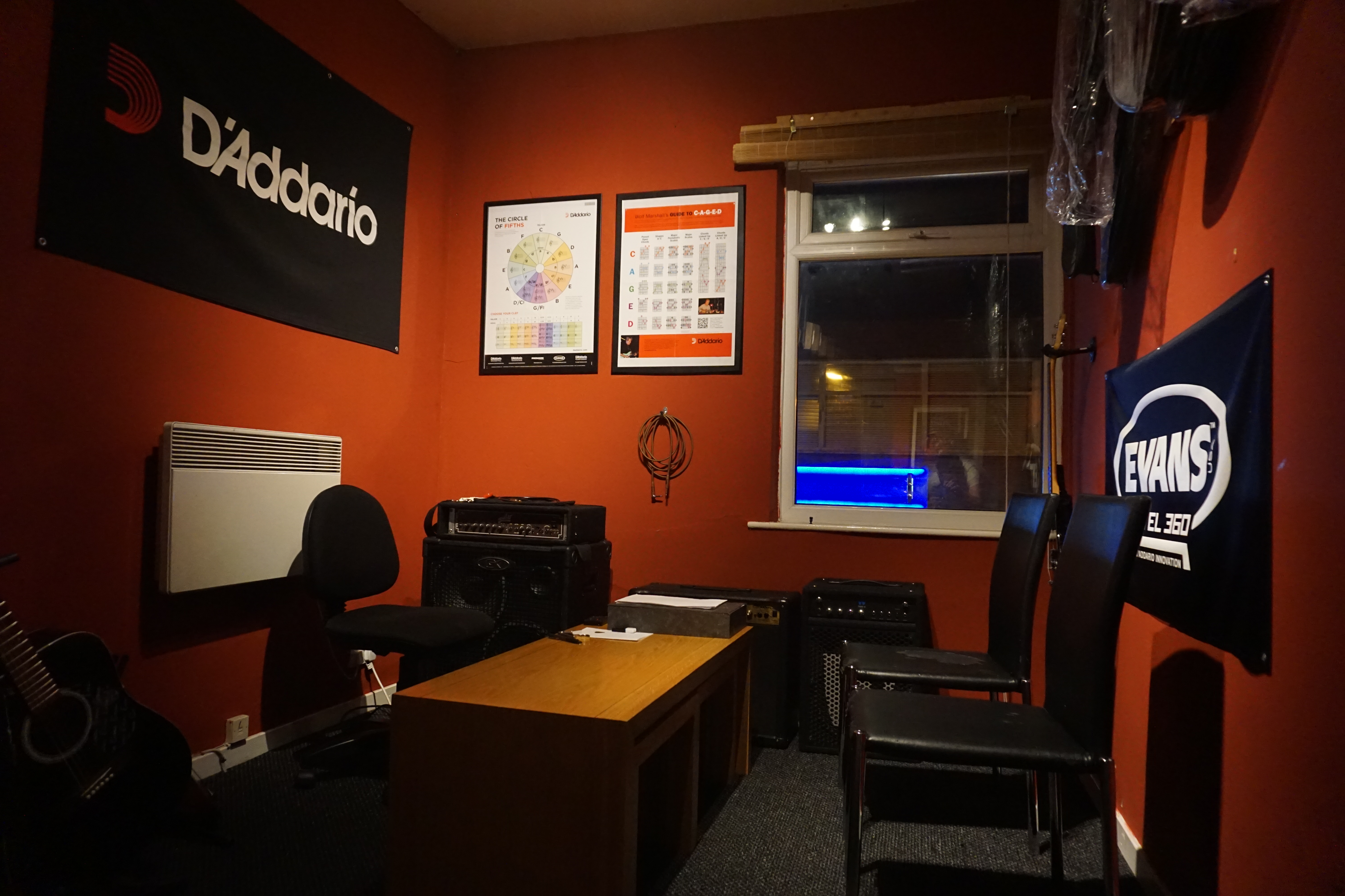 One of our guitar tuition rooms