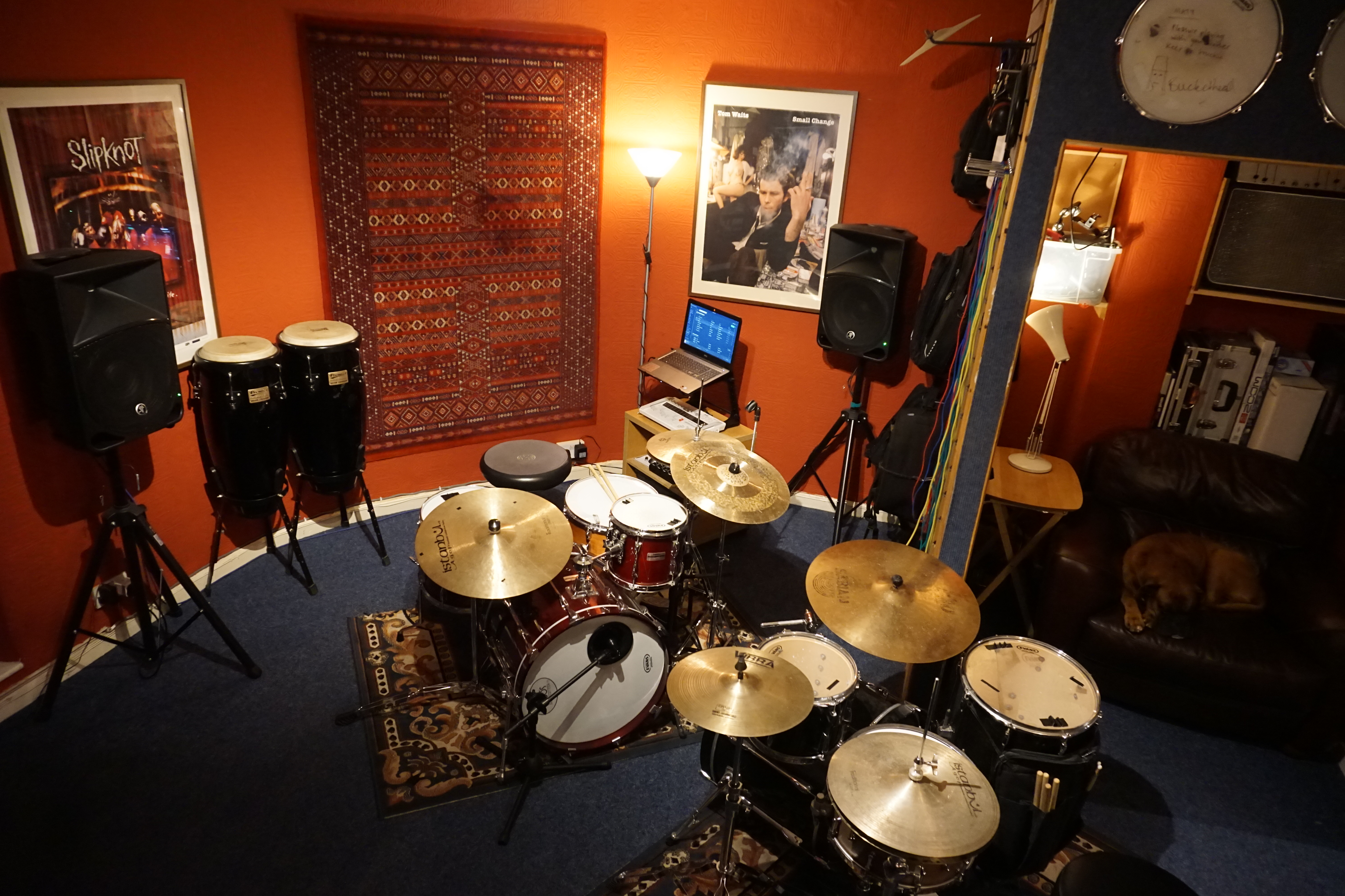 Our drum tuition room