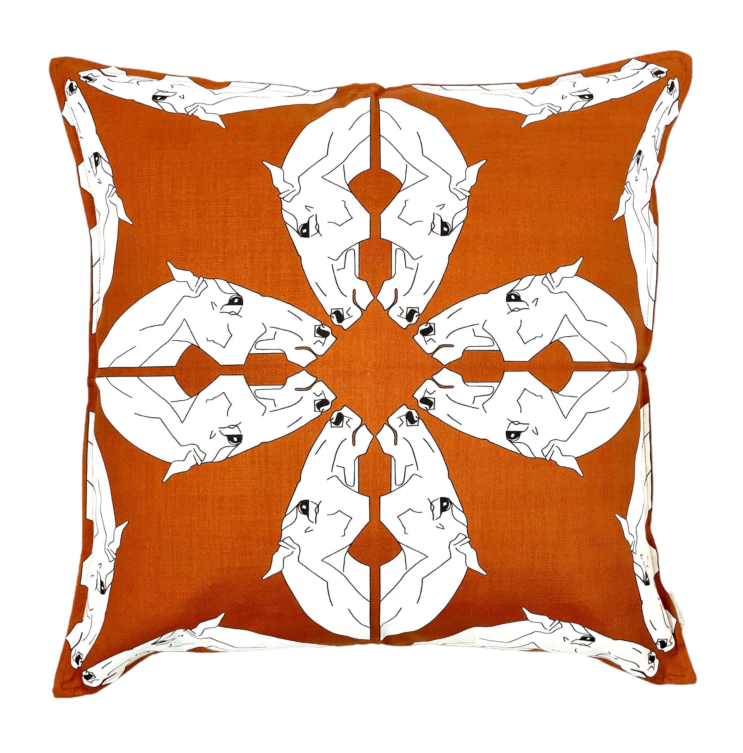 HORSE HEAD 26" Square - Orange