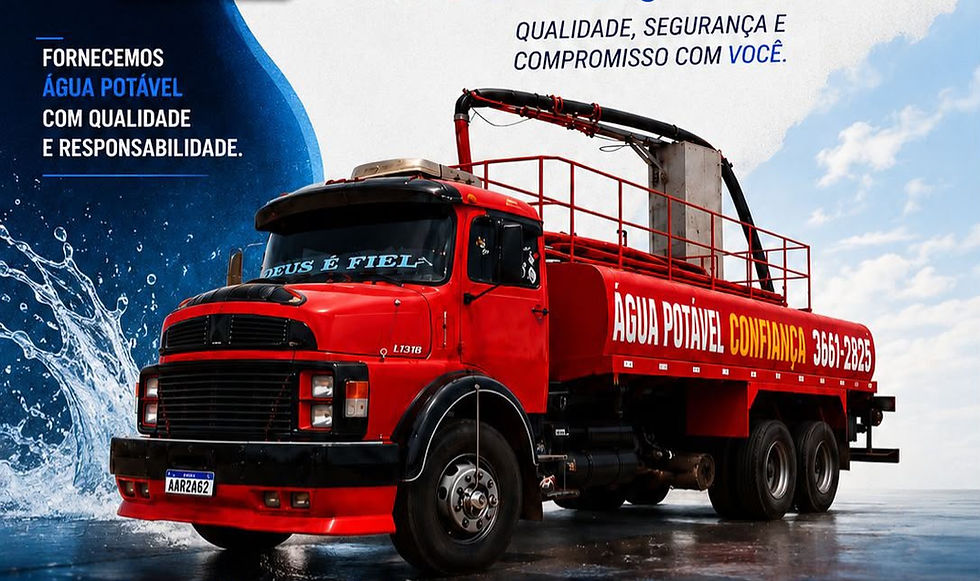 Caminhão vermelho de água potável Confiança
