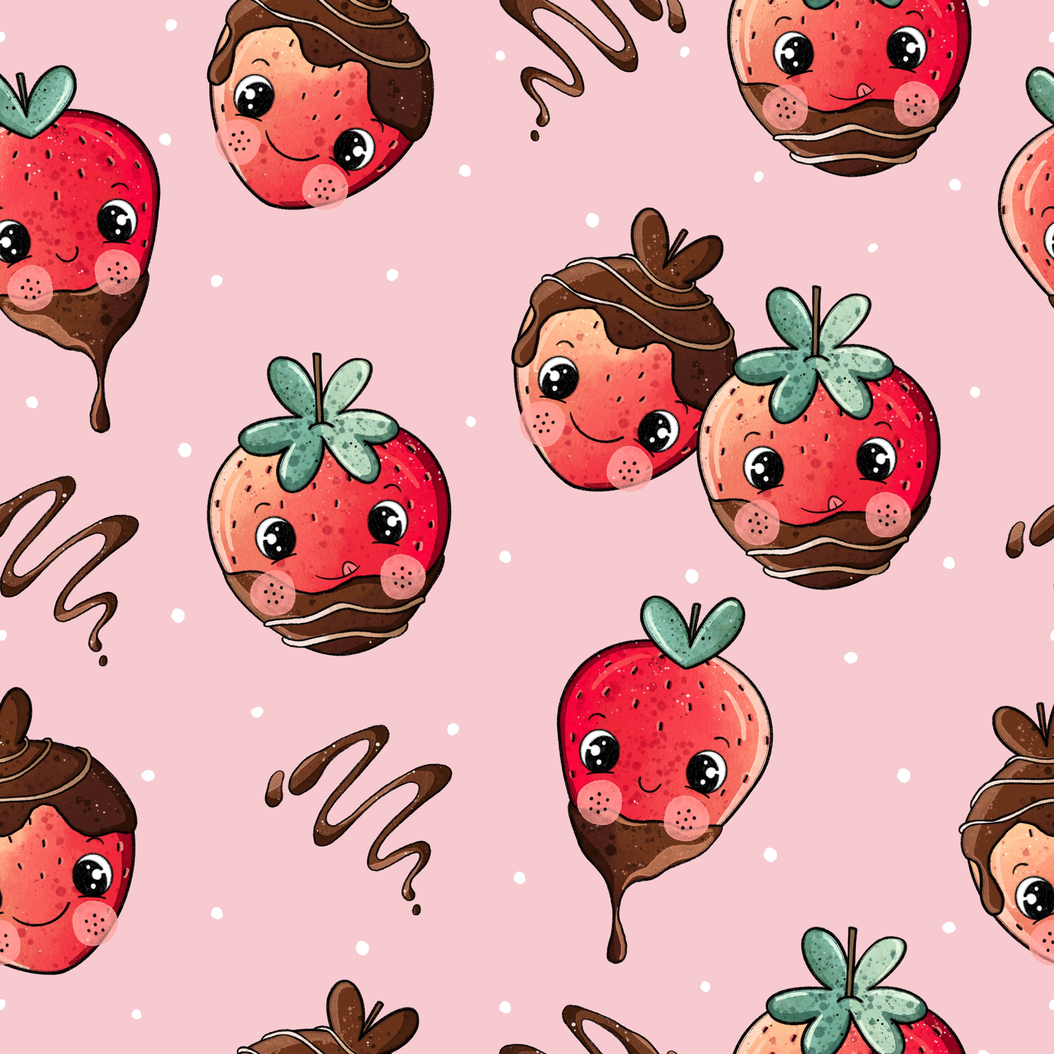 FT Lagerware Schokoerdbeere rosa