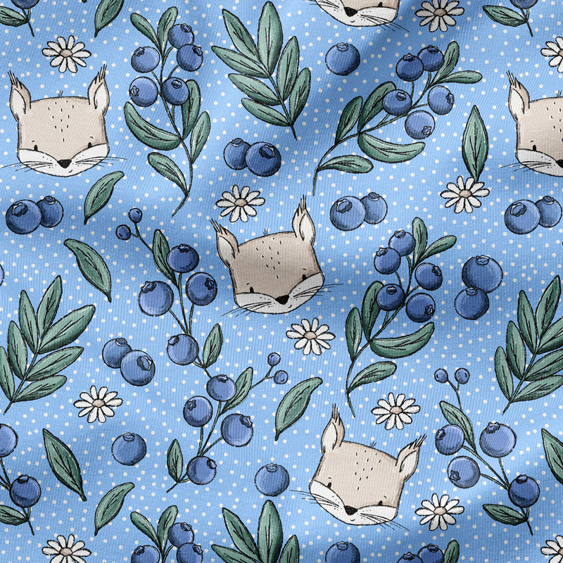 Blaubeerwiese Eichhörnchen blau